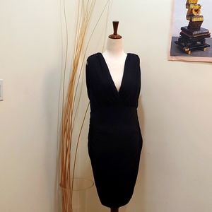 NWT linQ Los Angeles Size M Grecian Dramatic Ruched Back Sleeveless Dres…
